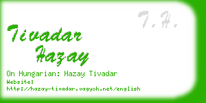 tivadar hazay business card